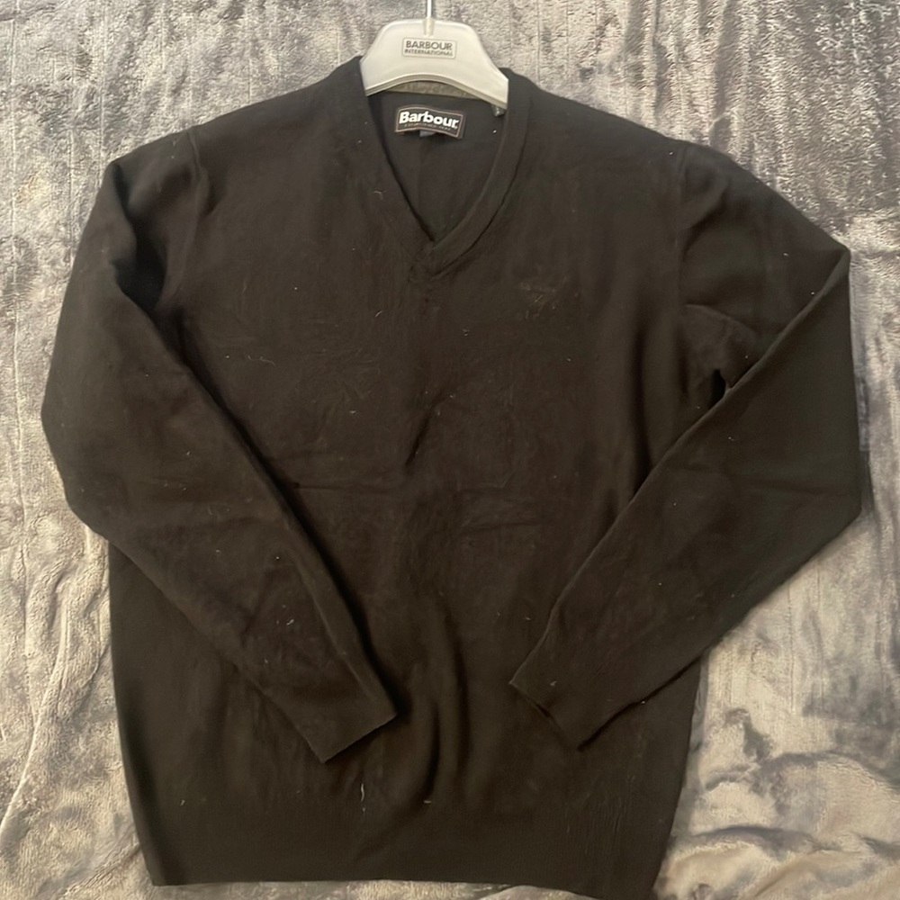 Barbour wool v neck sweater